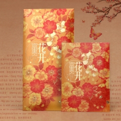 富贵花开创意千元红包金包2016新年红包高档利是封